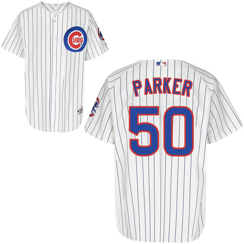 Blake Parker #50 MLB Jersey-Chicago Cubs Men's Authentic Home White Cool Base Baseball Jersey